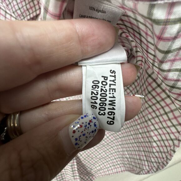 Vineyard Vines Shirt Mens Large Green Pink Plaid Classic Fit MURRAY Shirt - Picture 12 of 13